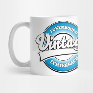 Echternach luxembourg vintage style logo Mug